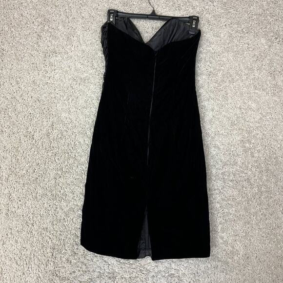 Vintage Prom Homecoming Dress Velvet Satin - Picture 4 of 9